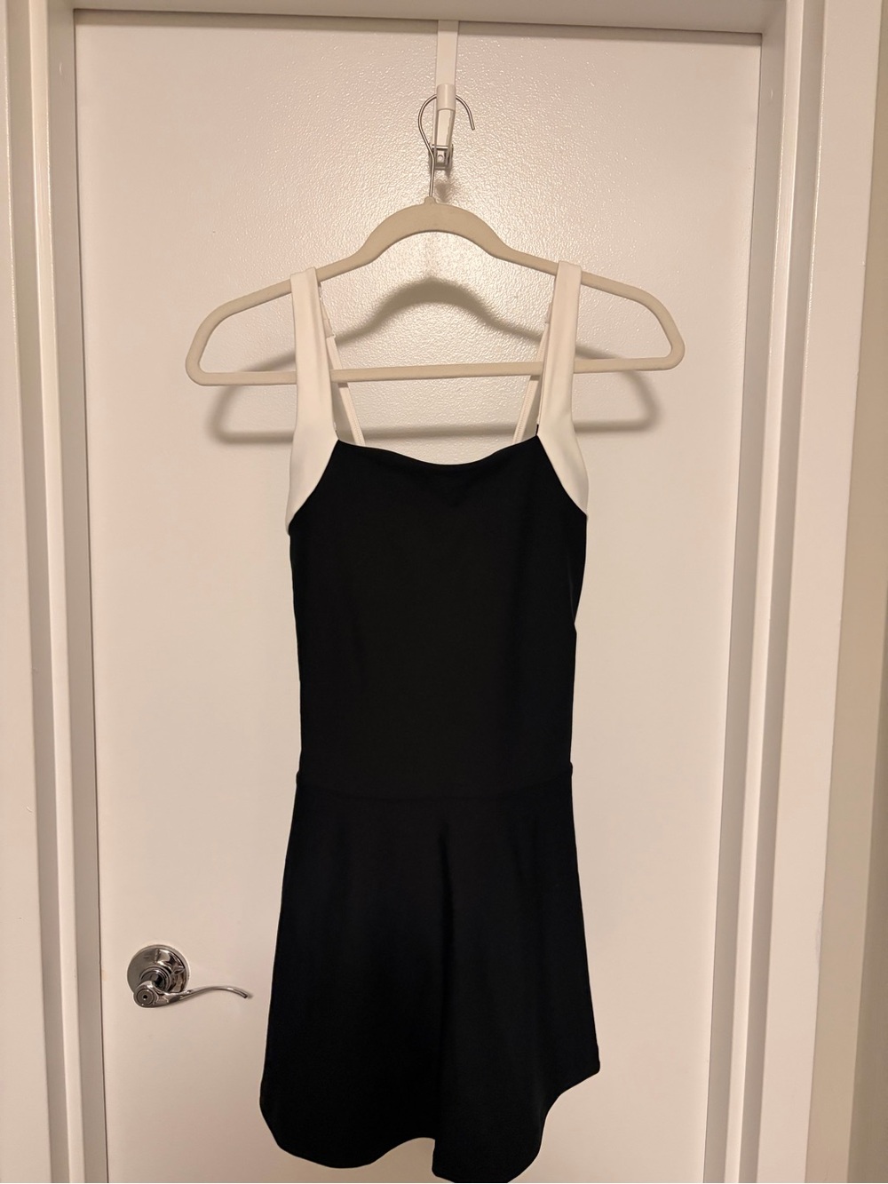 Abercrombie YBB Athletic Black Mini Dress with White Straps